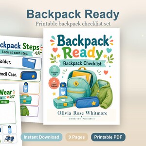 Backpack Ready | Backpack Checklist | Printable PDF | Digital Download image 2