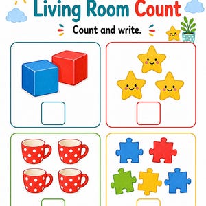Cushion Game Corner Pages | Living Room Game Pages | Printable PDF | Digital Download image 5