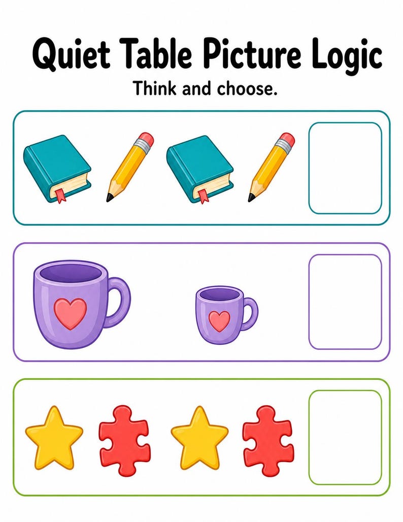 Quiet Table Puzzles | Druckbare besetzten Seiten | Druckbare PDF | Digitaler Download Bild 7