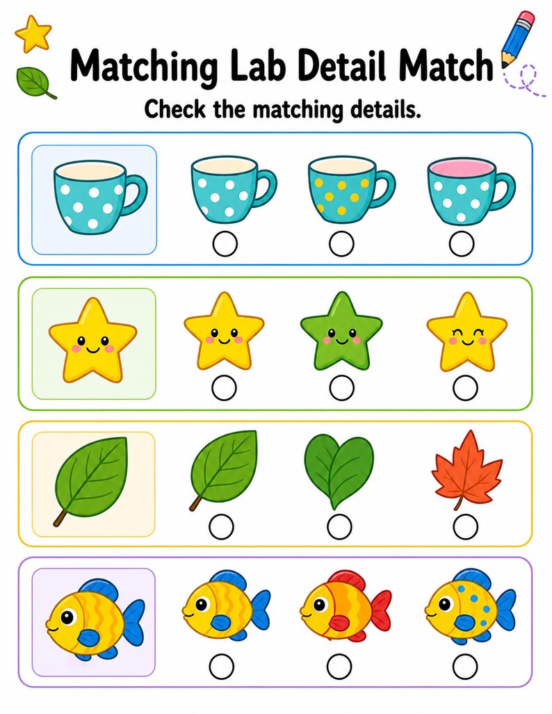 Picture Matching Lab | Matching Worksheets | Printable PDF | Digital Download image 6