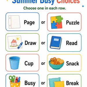 Home Summer Busy Pages | Summer Busy Pages for Kids | Printable PDF | Digital Download image 6