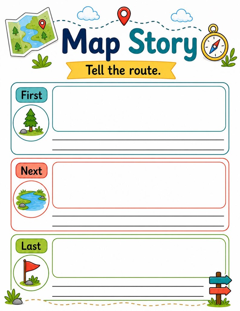 Map Adventure Skills | Map Skills Worksheets | Printable PDF | Digital Download image 7