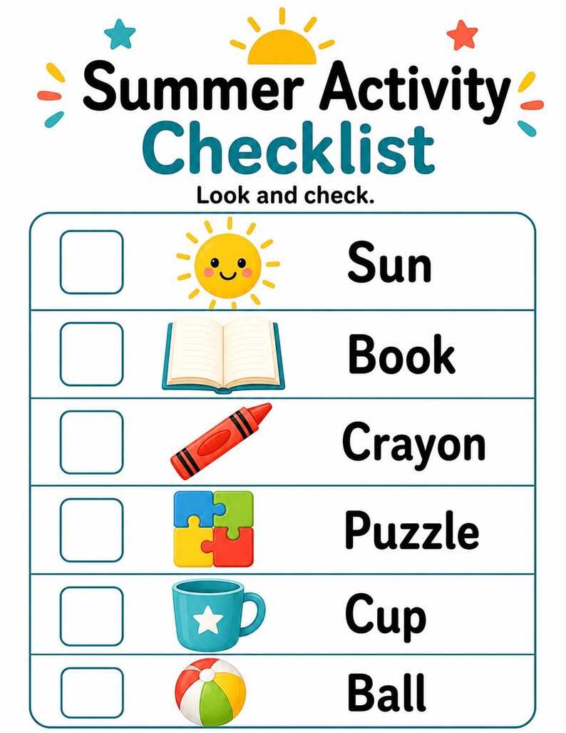 Sunny Home Activity Pages | Summer Activity Pages for Kids | Printable PDF | Digital Download image 4