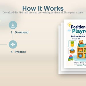 Juego de palabras de posición / Hojas de trabajo de palabras de posición / PDF imprimible / Descarga digital imagen 8