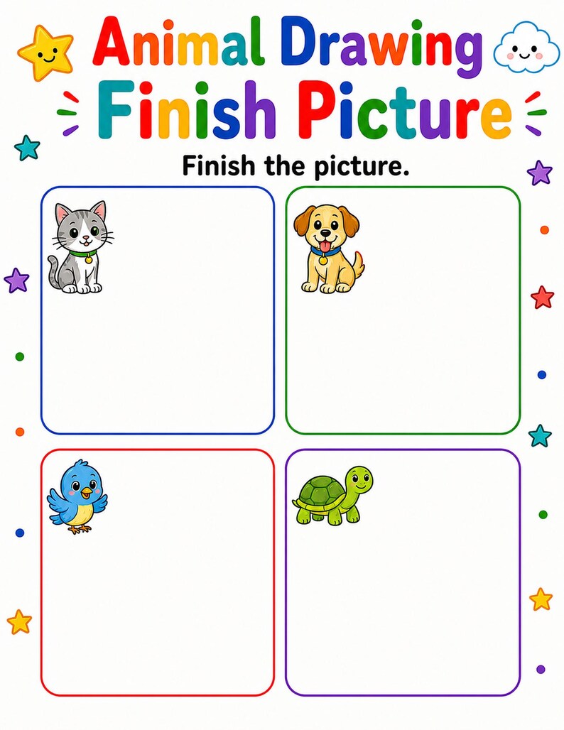 Directed Drawing Animals | Directed Drawing for Kids | Printable PDF | Digital Download image 4