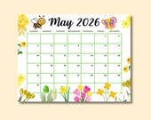 May 2026 Calendar: Editable, Printable Planner (Instant Digital Download)