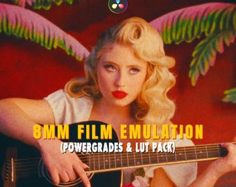 8mm Film Emulation Power Grades & LUTs for Professional Color Grading in DaVinci | Vintage 8mm Film Look for Log Footage