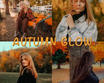 20 Autumn Glow Lightroom Presets | Warm Golden Hour Fall Filters for Mobile & Desktop | Cozy Luminous Outdoor Travel Aesthetic