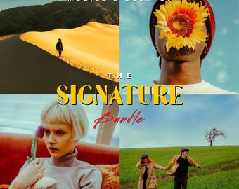 100 Signature Lightroom Presets Bundle | Cinematic, Moody, Professional Photographer Edits, Aesthetic Film Looks | Mobile & Desktop
