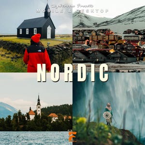20 Nordic Lightroom Presets | Moody Scandi Aesthetic, Airy Nature, Landscape Filters for Mobile & Desktop | Cinematic Outdoor Wanderlust
