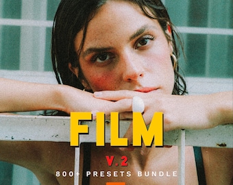 800+ Premium Film Lightroom Presets Bundle V.2 | Authentic Film Looks | Kodak Film, Fujifilm, Vintage, Retro, Grainy | Mobile & Desktop