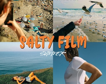 Salty Film Lightroom Presets | Summer Beach, Peachy Tones ( 50 Presets for Mobile & Desktop)