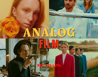 100 Analog Film LUTs Bundle | Authentic Vintage Film Look | Moody Tones, Kodak & Fujifilm Look | DaVinci, Premiere, Final Cut, CapCut