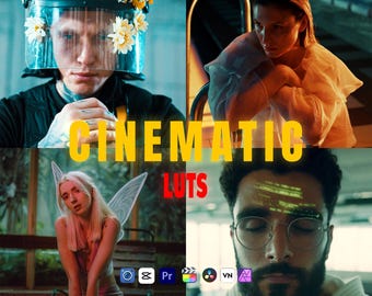 100 Cinematic LUTs for Video Editing | Cinematic Colors , Film Look, Moody Tones | Cube Files for DaVinci, Premiere, Final Cut Pro, CapCut