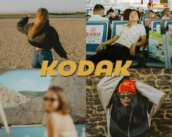 15 Kodak Film Lightroom Presets | Authentic Kodak Emulation, Warm Vintage Analog Look for Mobile & Desktop | Retro Cinematic Filters