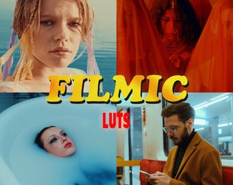 100 Filmic LUTs for Video Editing | Cinematic Film Looks, Moody Tones, Kodak & Fujifilm Look | Cube Files for DaVinci, Premiere, CapCut