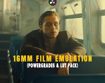 16mm Film Emulation Power Grades & LUTs for Professional Color Grading in DaVinci, Premiere, Final Cut | 16mm Film Look for Log Footage