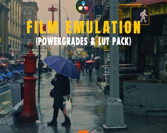 35mm Film Emulation Power Grades & LUTs for Professional Color Grading in DaVinci, Premiere, Final Cut | 35mm Film Look for Log Footage