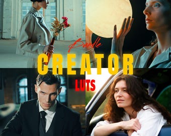 200 Premium LUTs for Creators | Cinematic & Moody Looks, Film Looks, Travel, Retro | Color Grading for Video, Content, YouTube, Cube Files