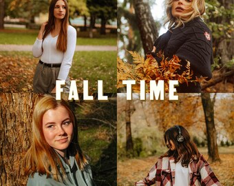 50 Fall Time Lightroom Presets | Autumn Aesthetic Tones, Cozy Warm Orange Filters for Mobile & Desktop | Fall Foliage Outdoor Travel