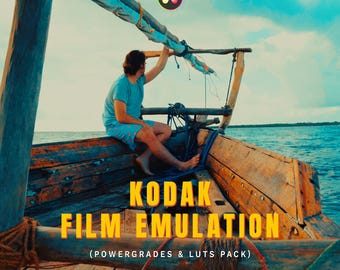 Kodak Film Emulation Power Grades & LUTs | Professional DaVinci Resolve PowerGrades + Film LUT Pack | Cinematic Analog Look