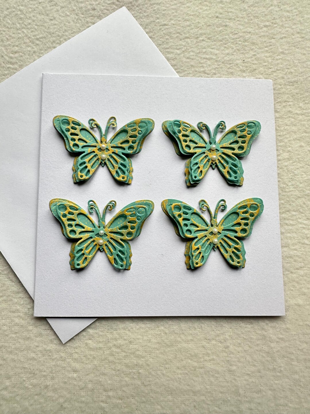 3D Butterfly Blank Card. Handmade Greeting Card. - Etsy
