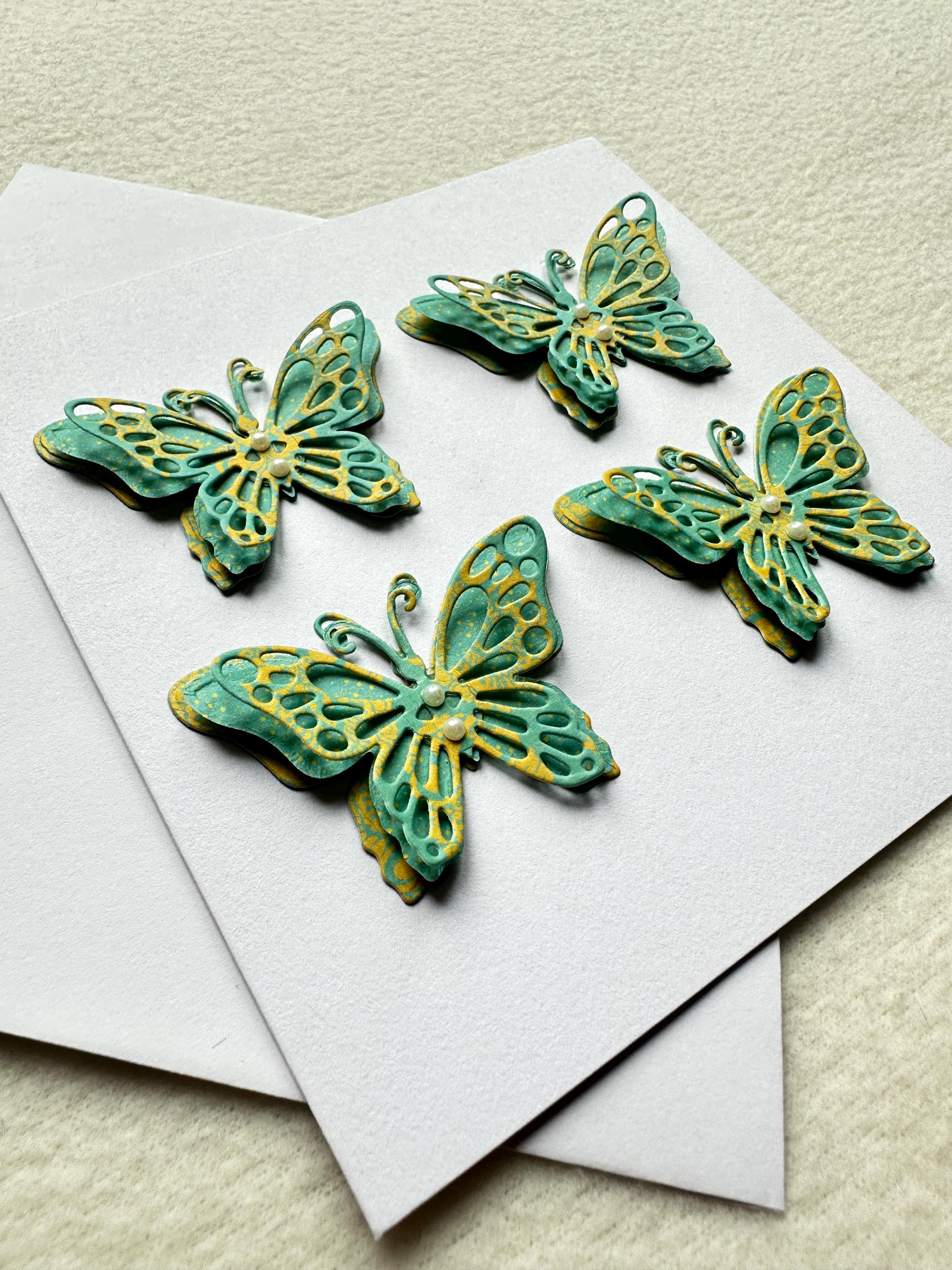 3D Butterfly Blank Card. Handmade Greeting Card. - Etsy