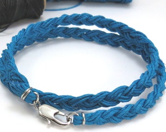 Thick Hemp Cord Necklace with Stainless Steel Clasp – Custom Colors