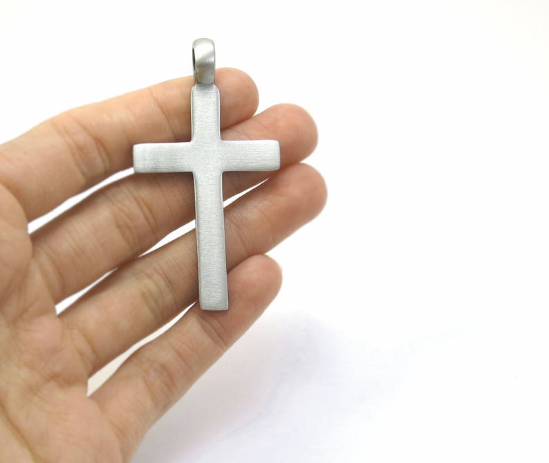 Men's Cross Necklace Simple Cross Pendant With Stainless Etsy Australia