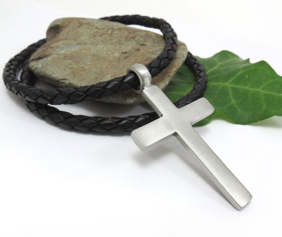 Croix 91.4cm Hommes//Garçons//Femmes Épais en Bois Chapelet de Perles Crucifix
