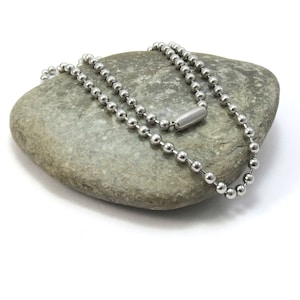 Stainless Steel Ball Chain, Medium 3.2mm Steel Chain, Durable Stainless Steel Ball Chain in Custom Lengths