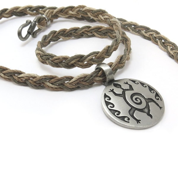 Life Spiral Tribal Turtle Necklace - Native American Jewelry, Hemp Necklace - Turtle Pendant, Zen Jewelry