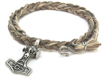 Mjolnir Pendant - Viking Jewelry, Hemp Necklace with Thor's Hammer Pendant - Asatru Jewelry, Men's Celtic Jewelry