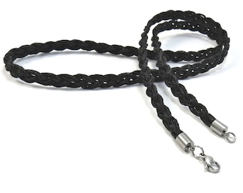 Custom Hemp Necklace with Stainless Steel Clasp, Hemp Jewelry