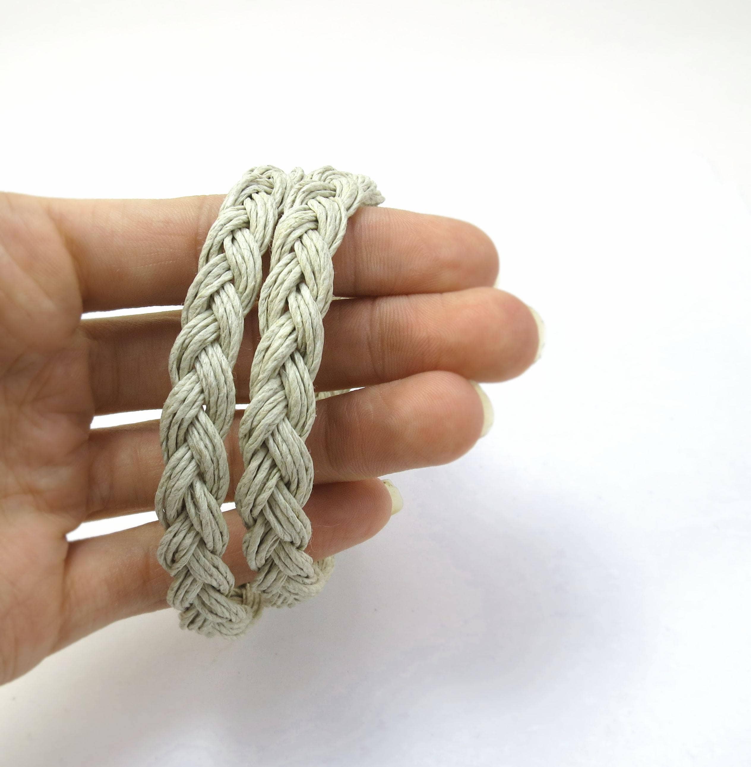 Braided Hemp Necklace - Earth Tone Cord, Rustic Pewter Clasp - Etsy