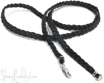 Customizable Hemp Cord with Durable Stainless Steel Clasp - Black, Brown, Multi and White - Hemp Necklace