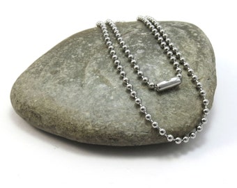 Roestvrijstalen kogelketting, 2,4 mm kralenketting, aangepaste lengtes