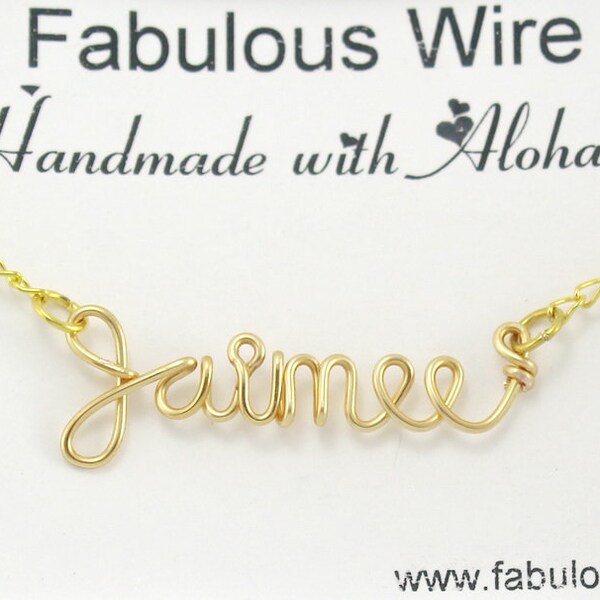 Wire Name Jewelry Etsy
