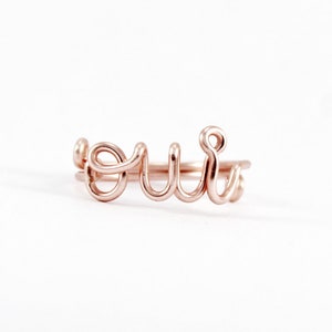 OUI Ring, Silver Wire Adjustable Ring, French Word Ring Yes I Do, Girlfriend, Loved One, Bridesmaid Gift image 7