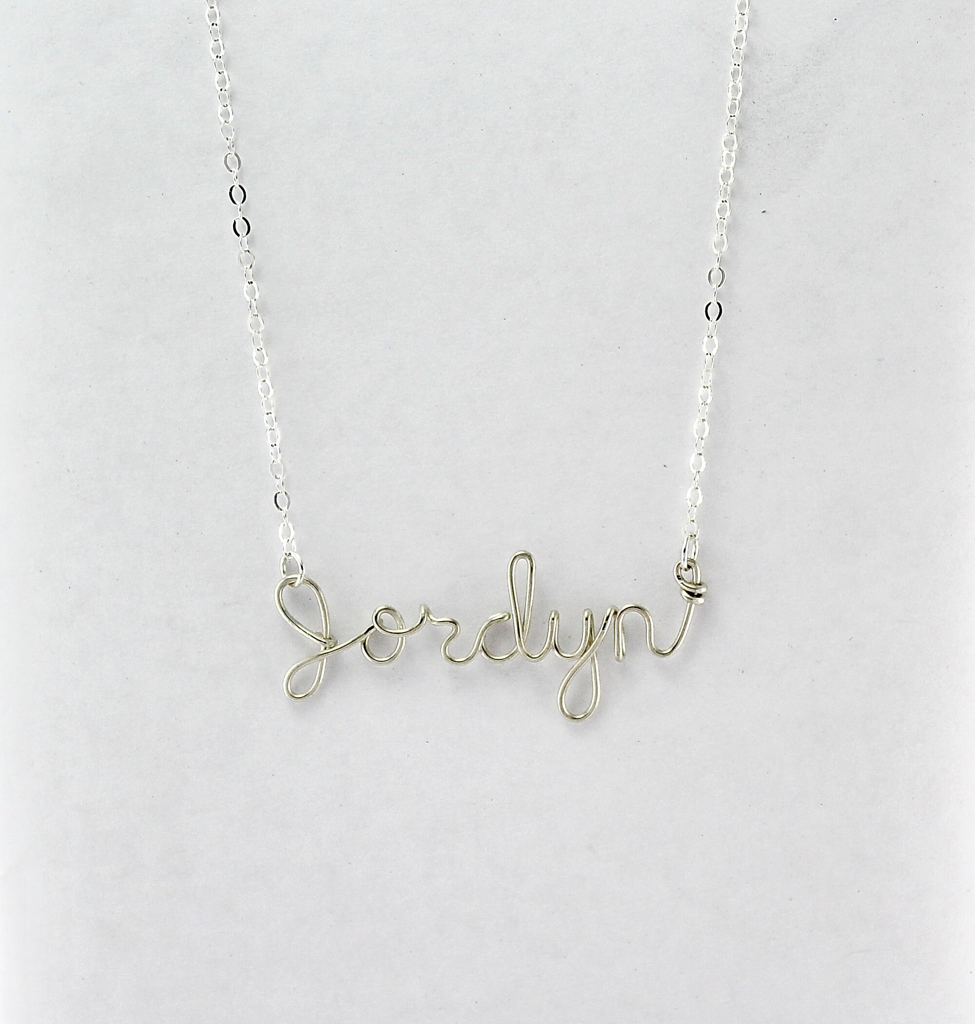 Wire Name Necklace Personalized Handmade Name Jewelry Custom Etsy