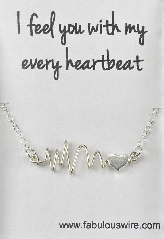 Items similar to Heartbeat Necklace, Original handcrafted Wire Heart
