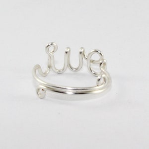 OUI Ring, Silver Wire Adjustable Ring, French Word Ring Yes I Do, Girlfriend, Loved One, Bridesmaid Gift image 4