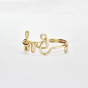 LOVE Ring, 14K Gold Filled Wire image 8