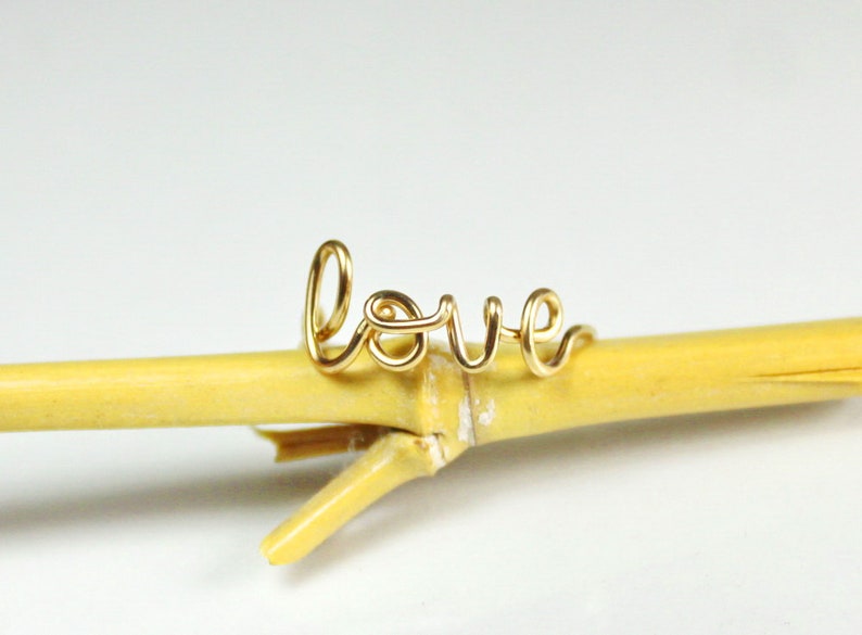 LOVE Ring, 14K Gold Filled Wire image 5