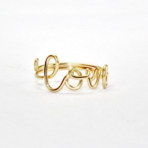 LOVE Ring, 14K Gold Filled Wire image 7