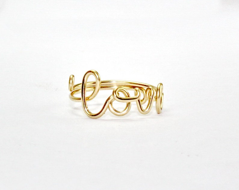 LOVE Ring, 14K Gold Filled Wire image 7