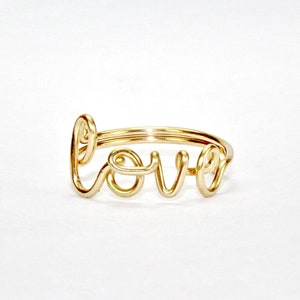 LOVE Ring, 14K Gold Filled Wire image 4
