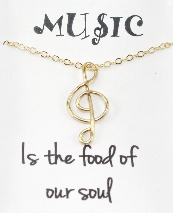 ト音記号ネックレス、ワイヤー音楽記号ハンドメイドネックレス、G音