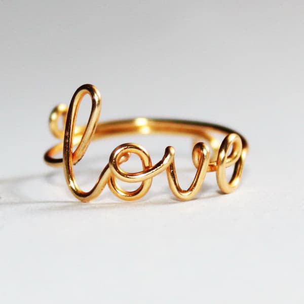 LOVE Ring, 14K Gold Filled Wire