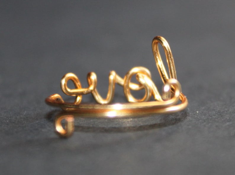 LOVE Ring, 14K Gold Filled Wire image 2